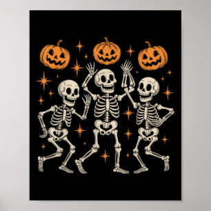 Affiche Skeletons De Danse Halloween Danse De La Mort Maca