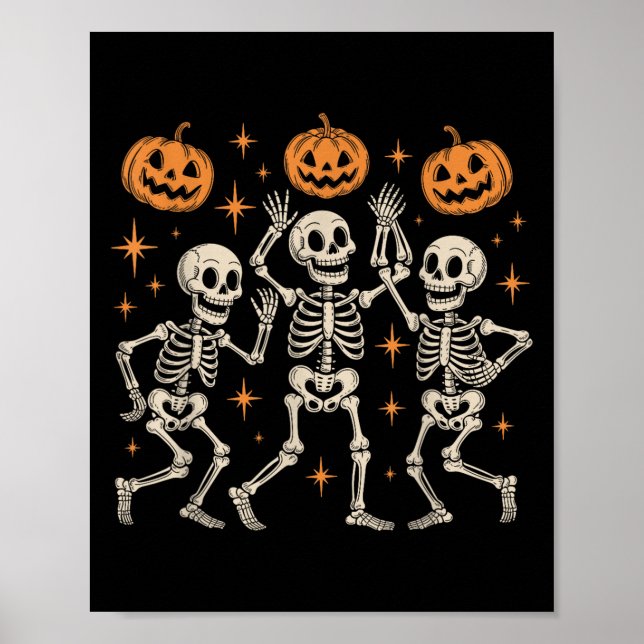 Affiche Skeletons De Danse Halloween Danse De La Mort Maca (Devant)