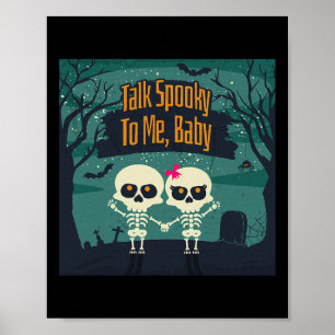 Affiche Skeletons In Love Parle Éffrayant À Moi Amusant Ha