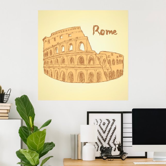 Affiche Sketch du Colisée de Rome (Créateur téléchargé)