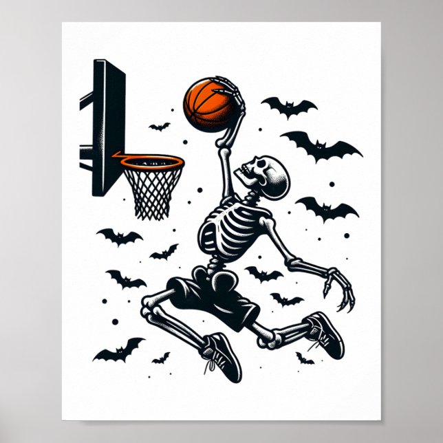Affiche Sketell Skeleton Halloween Skeleton Skeleton Playe (Devant)