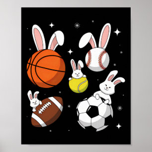 Affiche Sketell Vendre Football Sport Pâques Jour Bunny