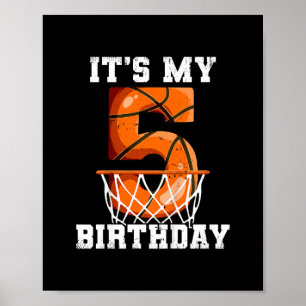 Affiche Sketll d'anniversaire 5 ans 