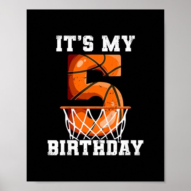 Affiche Sketll d'anniversaire 5 ans  (Devant)