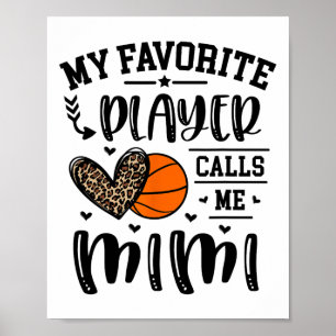 Affiche Sketll My Favori Player Me Appelle Mimi Heart Gran