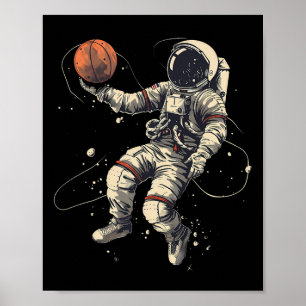 Affiche Sketwork Astronaut Lay Up Sketball Player