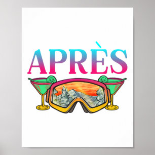 Affiche Ski 90s 80s Ski Outfit Après Ski Rétro