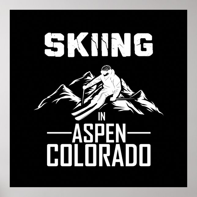 Affiche Ski à Aspen Colorado (Devant)
