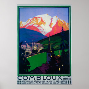 Affiche Ski à l'affiche promotionnelle de Combloux