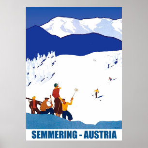 Affiche Ski à Semmering, Autriche