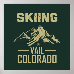 Affiche Ski à Vail Colorado