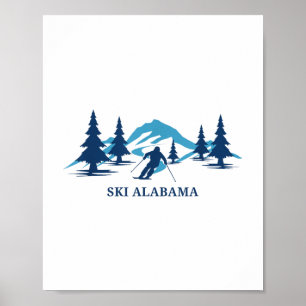 Affiche Ski Alabama Station de ski Ski Ski _1