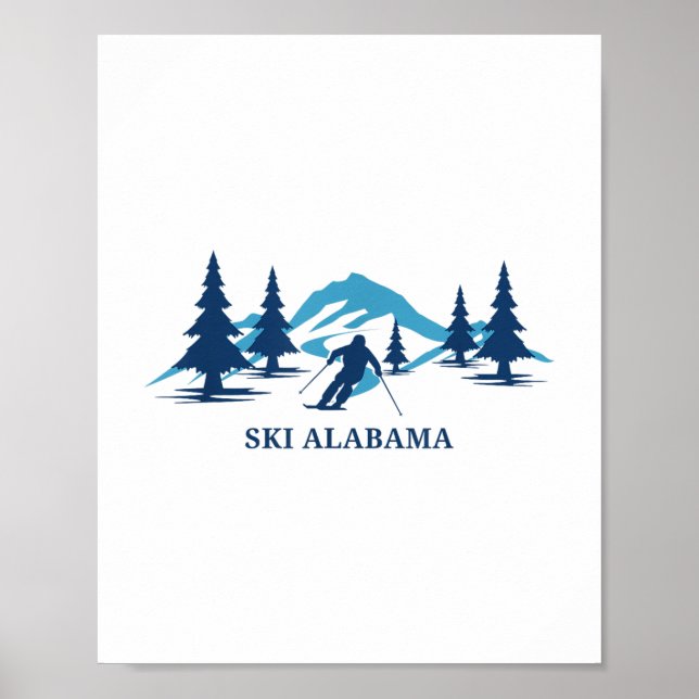 Affiche Ski Alabama Station de ski Ski Ski _1 (Devant)