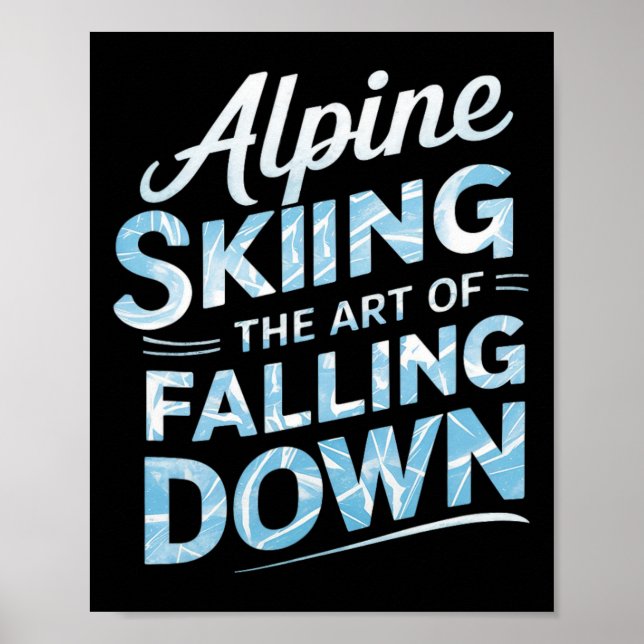 Affiche Ski alpin L'art de tomber Ski alpin (Devant)