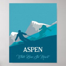 Affiche Ski alpin personnalisé