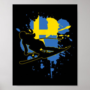 Affiche Ski alpin suédois - Ski alpin suédois