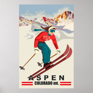 Affiche Ski Aspen, Colorado