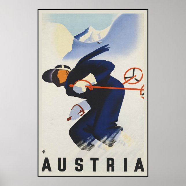 Affiche Ski Autriche (Devant)