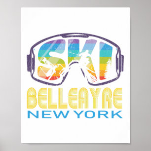 Affiche Ski Belleayre New York Vacances ski