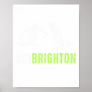 Affiche Ski Brighton Utah Ski Station de snowboard Vacat