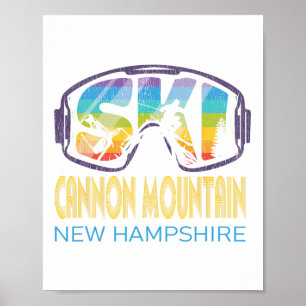 Affiche Ski Cannon Mountain New Hampshire Vacances ski