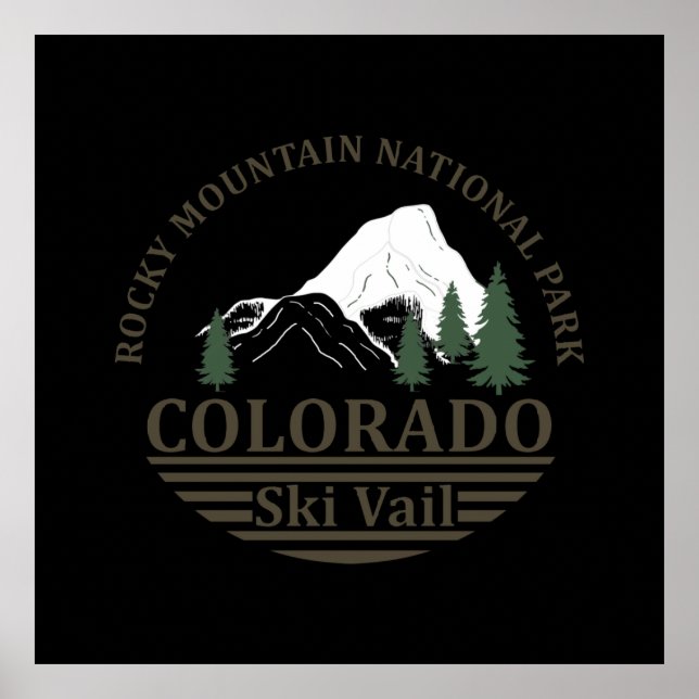 Affiche ski colorado en vail (Devant)