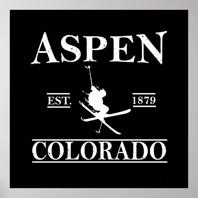 Affiche Ski d'Aspen Colorado (Devant)