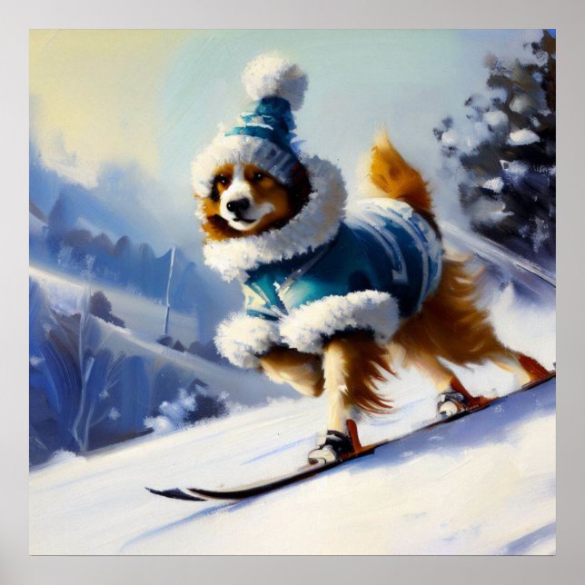 Affiche Ski de chien (Devant)
