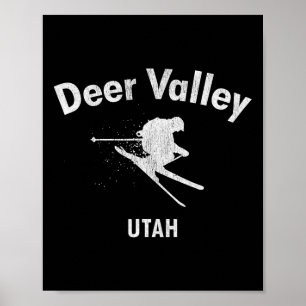 Affiche Ski De La Vallée Des Cerfs Ski Ski De L'Utah