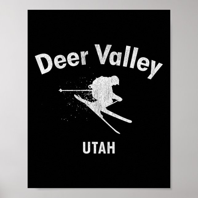 Affiche Ski De La Vallée Des Cerfs Ski Ski De L'Utah (Devant)