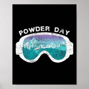 Affiche Ski de neige en poudre Jour Snowboard Mountain Spo