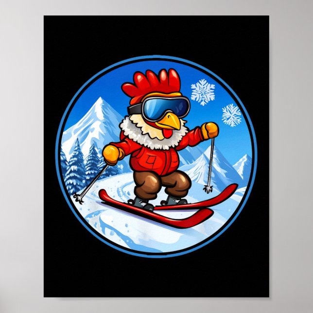 Affiche Ski de poulet (Devant)