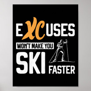 Affiche Ski De Ski De Fond Xc Excusez Le Vélo De Ski Nordi