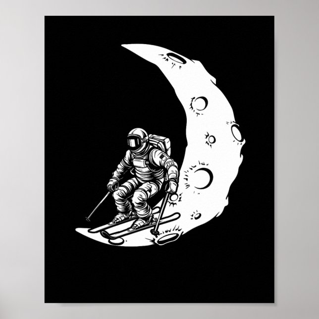 Affiche Ski De Snowboard - Snowboard Crescent Moon (Devant)