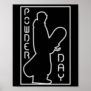 Affiche Ski de snowboard Sports d'hiver Snow Powder Day Lo