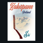 Affiche Ski de Zakopane Pologne<br><div class="desc">Zakopane Pologne poster affiche ski Anime dessin animé Comic Fiction Manga</div>