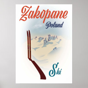 Affiche Ski de Zakopane Pologne