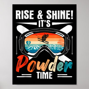 Affiche Ski d'hiver de ski de fond de ski de retro : Il