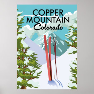Affiche Ski du Colorado de la montagne de cuivre