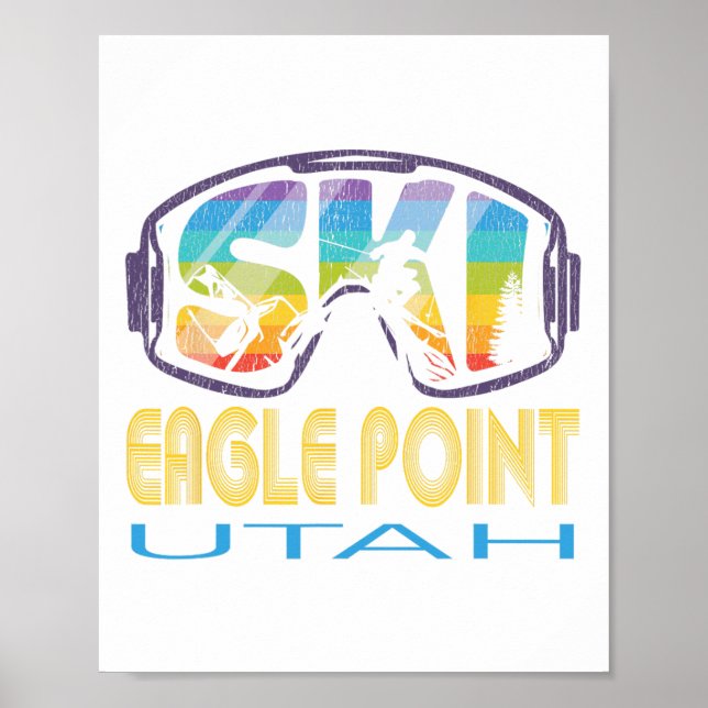 Affiche Ski Eagle Point Utah Vacances ski (Devant)