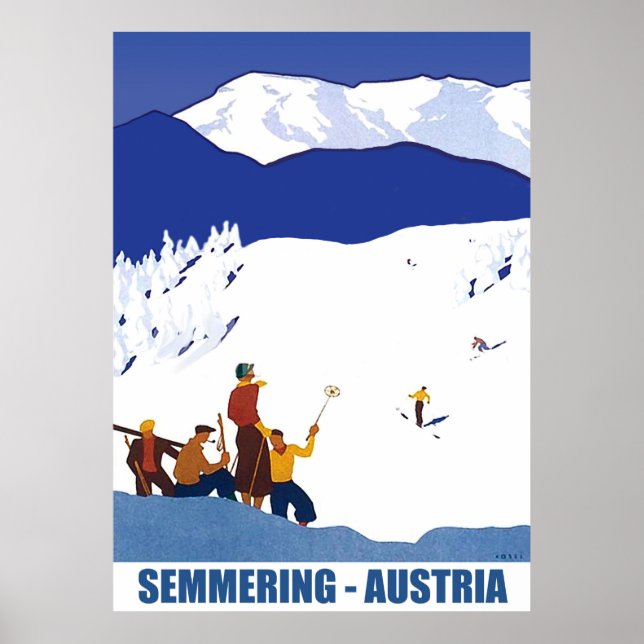 Affiche Ski en Semmering, Autriche (Devant)