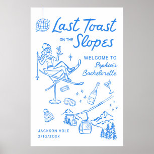 Affiche Ski Enterrement de Vie de Jeune Fille Aprés Ski Pa
