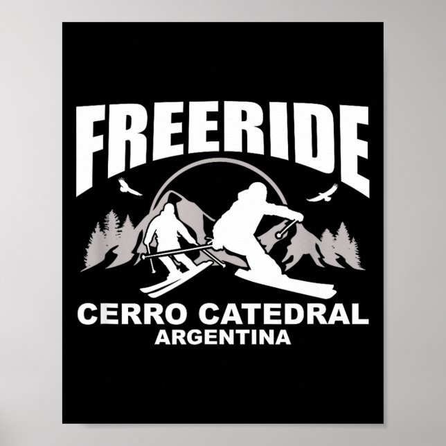 Affiche Ski freeride cerro catedral argentine  (Devant)