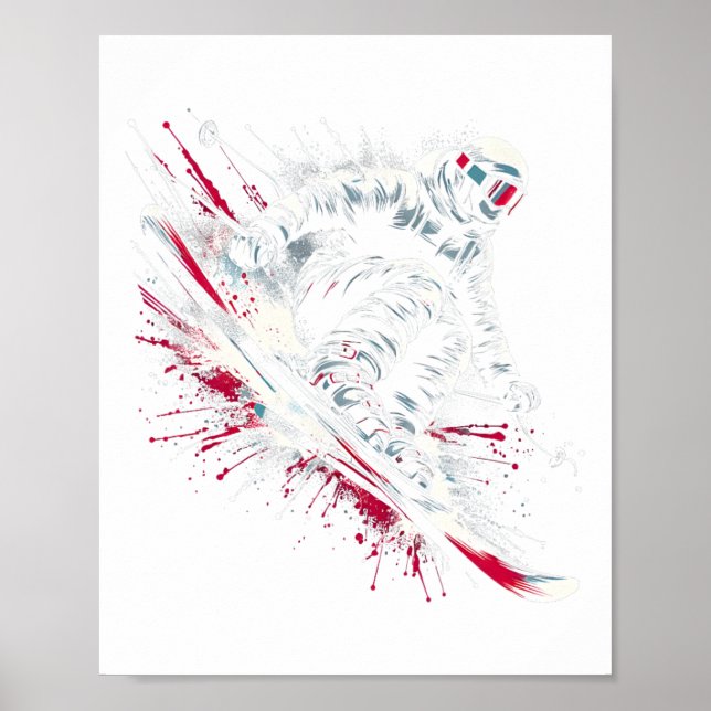 Affiche Ski Freeski Ski Freeski Hiver Extreme Sports (Devant)