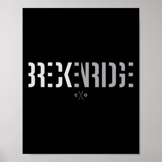 Affiche Ski Graphique Breckenridge Colorado (Devant)