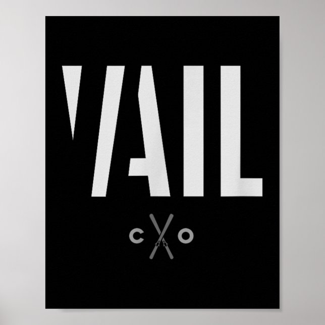 Affiche Ski Graphique Vail Colorado (Devant)