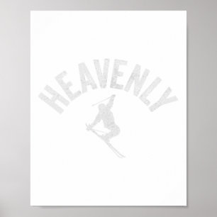 Affiche Ski Heavenly Vintage Californie Cool de ski Cali S