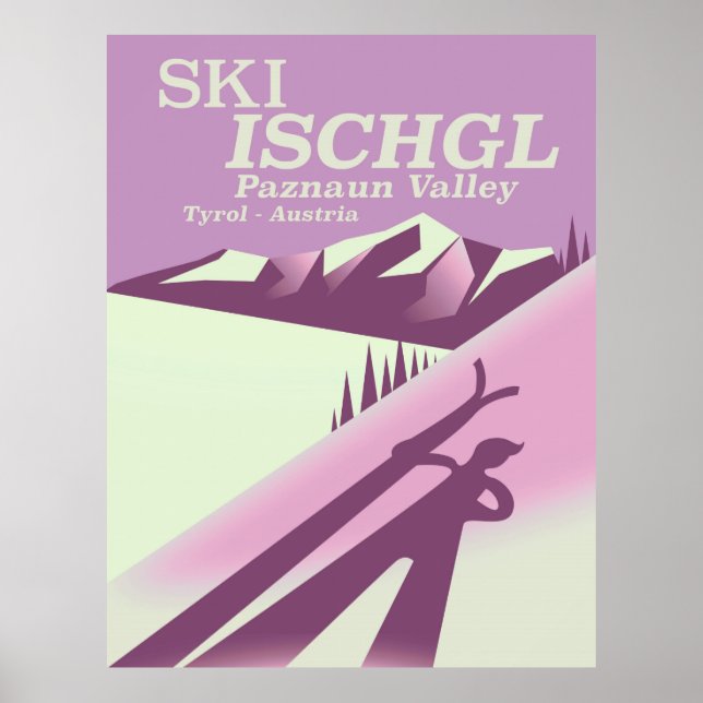 Affiche Ski Ischgl, vallée de Paznaun Tyrol (Devant)