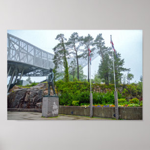 Affiche Ski Jump à Oslo, Norvège