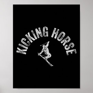 Affiche Ski Kicking Horse Ca Vintage Canada Ski Bc Cool